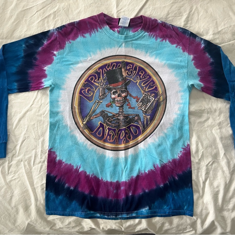 Grateful Dead Liquid Blue 1999 GDM Tie-Dye Shirt - Long Sleeve ! Blue and purp